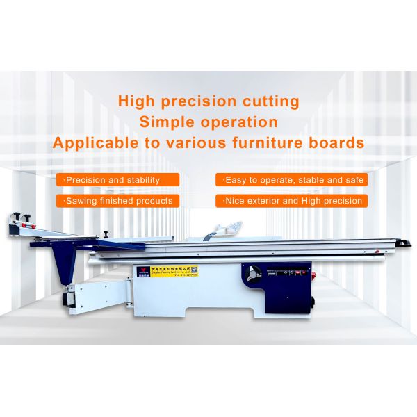 Construction Works 1300mm Sliding Table Panel Saw Machine with 3200X375MM Table Size