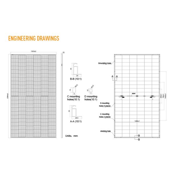 Bluesun New High Efficiency 700W 720W Solar Power Panels Home Use Perc Mono Solar Panel 720W Bifacial Solar Panel for House