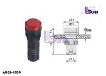 Lightweight Led Panel Mount Indicators Small Volume Low Consumption
