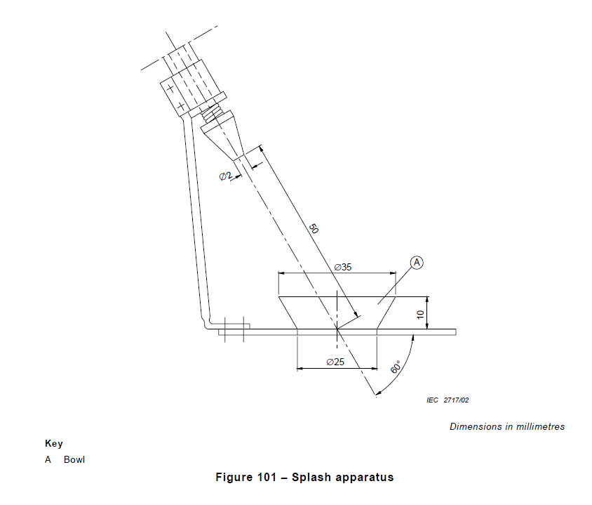 IEC60335-2-64 Clause 15.1.1 IEC Test Equipment Splash Water Test Device