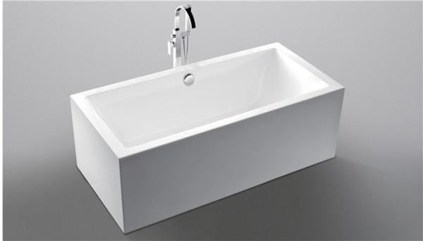Quality Indoor Freestanding Corner Tub , Acrylic Stand Alone Bathtubs With Overflow for sale