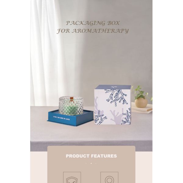 Rigid White Cardboard Custom Gift Candle Box Luxury Logo Printed