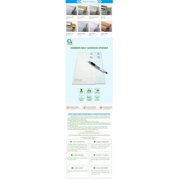 Premium Thermal Paper Labels 108cm Low Temp with Hot Melt Glue