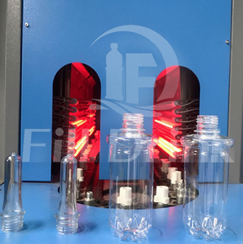 2 Station Semi Automatic PET Blow Moulding Machine Semi Auto Bottle Blower