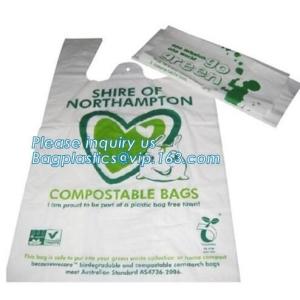 China Biodegradable White Trash Bags Compostable Food Waste Bags, cornstarch 100% biodegradable compostable bags on roll for f on sale