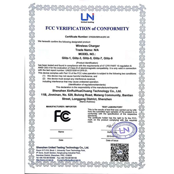 Portable Wireless Mobile Charger / Battery Charger For All Phones CE FCC