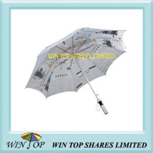 China Straight Aluminum Advertisement Paper Umbrella(WT5063) wholesale