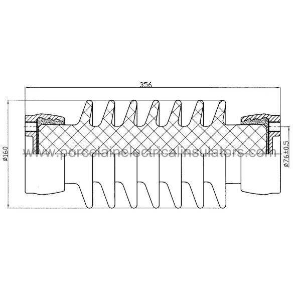 TR208 station post insulator drawing