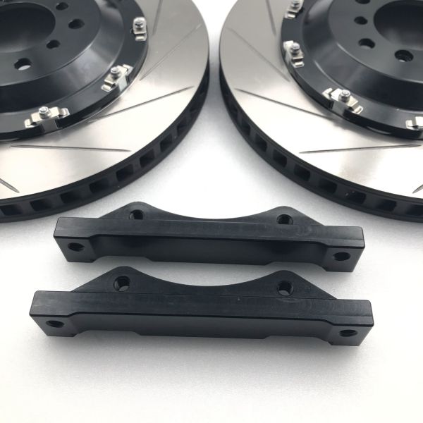 2pcs 16in Car Wheel Rear Brake Disc Grey Cast Iron HT250