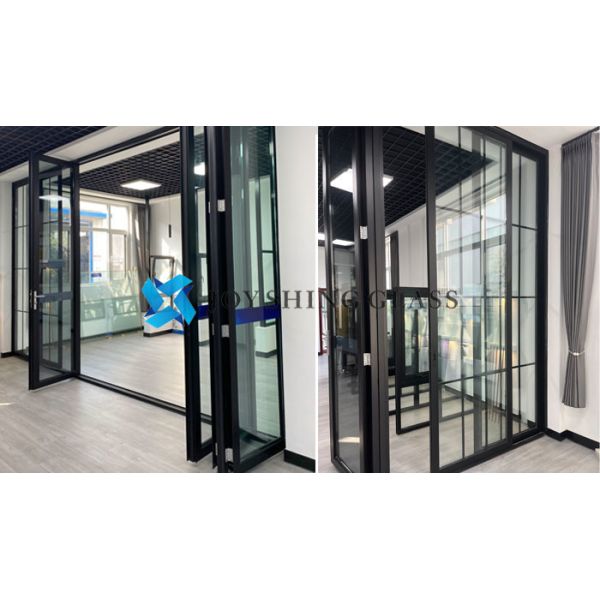 Broken Bridge Aluminum Door Thermal Break Aluminium Swing Door 120mm Aluminum Frame