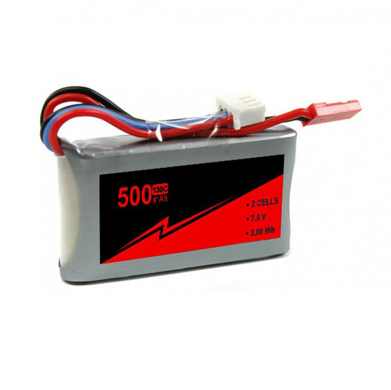 7.6V 65~130C 2s 500mah Lipo Battery FPV RC Drone Battery High Voltage