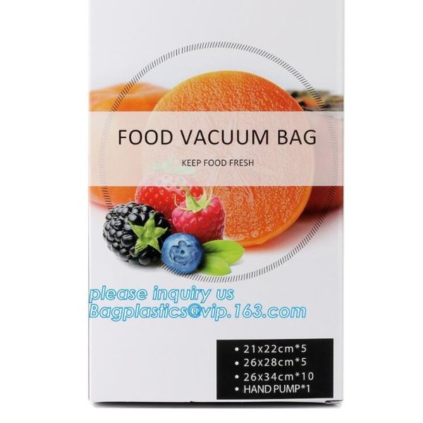 Vacuum Food Storage Bags, 2 Pack 8" x 16' Vacuum Sealer Bags Rolls, vacuum pack shrink bags vacuum bags for wholesales