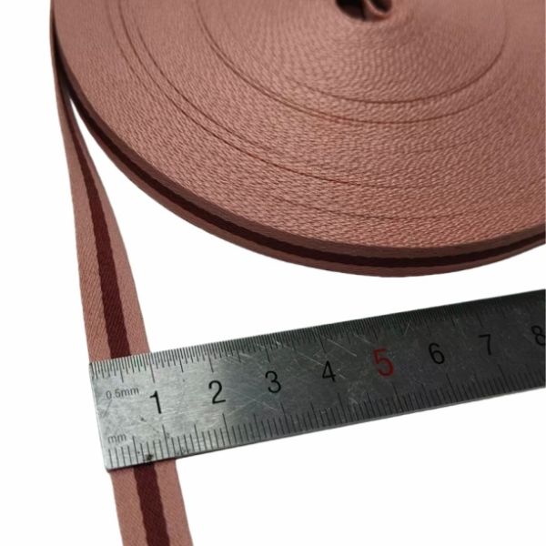 1cm Striped Polyester Tape Colored 100% Polyester Material Oeko Tex Certificated Webbing