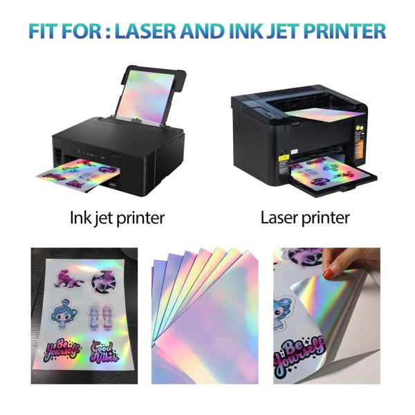 Customizable Label Printing Inkjet Print Holographic Self-adhesive Film PP Cold Transparent Holographic Lamination Film