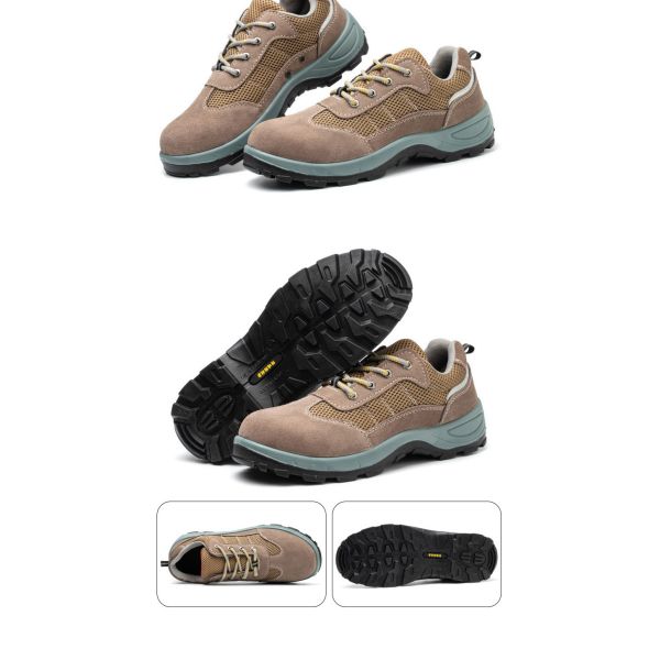 Microfiber Pu Injection Kevlar Industrial Safety Shoes Steel Toe Anti Smashing Work