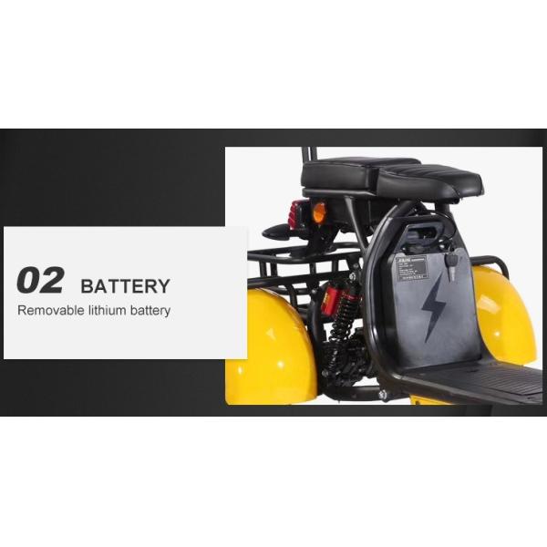 1000W 3 Wheel Harley Electric Scooter Bike Off Road Citycoco Fat Tire Old People Ride Tricycles