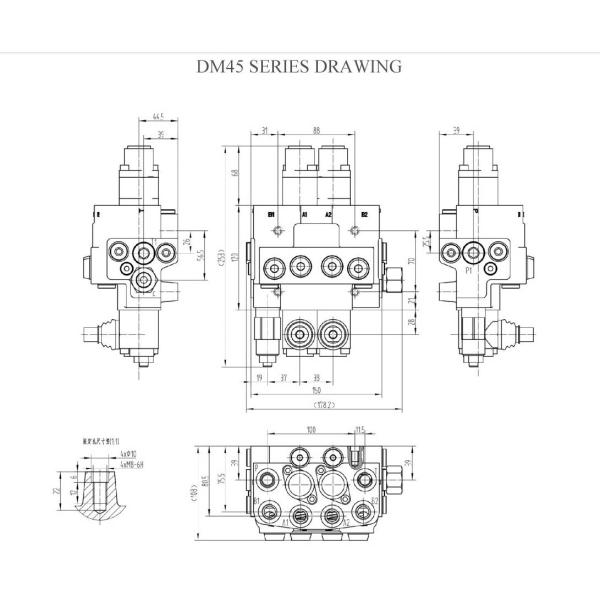 DM45 Manual And Pneumatic Directional Control Valve For Construction Sanitation