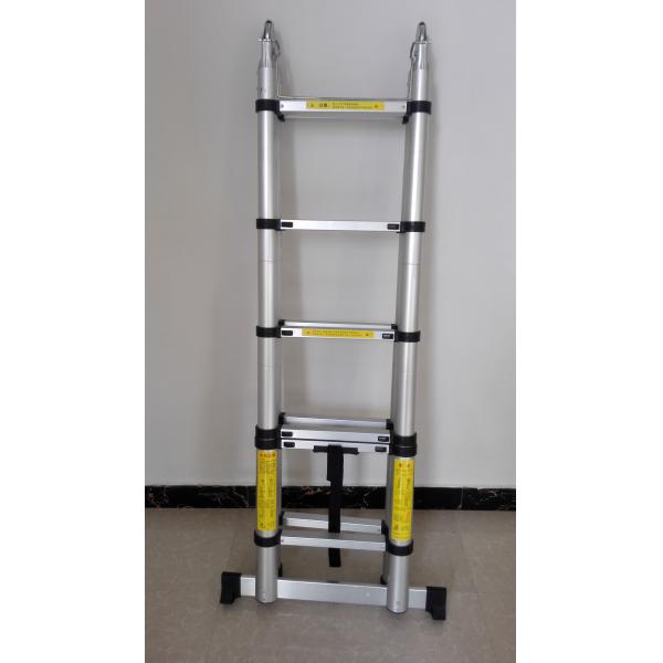 Sand Blasting Surface Aluminum Double Telescopic Ladder For Multifunction Use