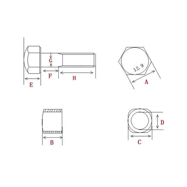 ISO9002 Standard Heavy Duty Bolts And Nuts Grade 12.9 For Track Link Assembly