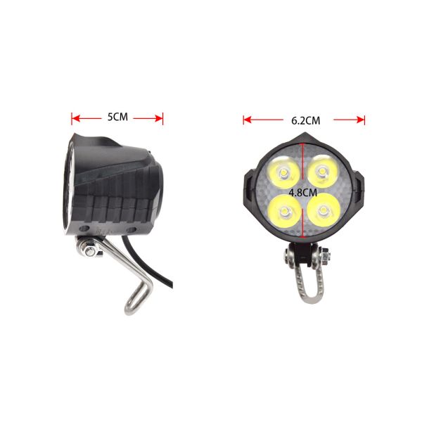 Electric ebike tail light kit five-star horn headlight steering switch LED headlight light group ebike conversion kit