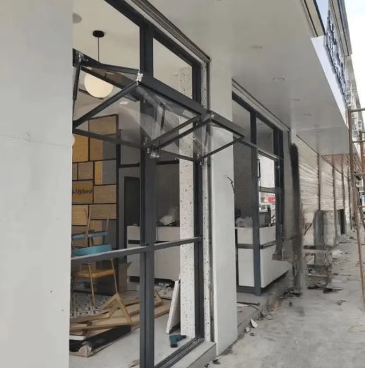 Glass Restaurant Bar Store Vertical Aluminium Fold Up Windows with Tempered and Insulating Glass
