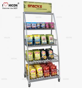 China Freestanding Point Of Purchase Wire Snack Chip Bag Display Racks wholesale