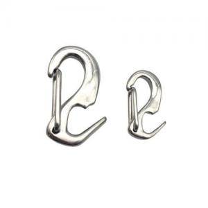 China Spring Open End Sail Snap Hook with Polished Finish Stainless Steel Construction wholesale