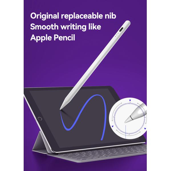 Fine Point Tip Stylus Pen For iPad Pressure Sensitivity Long Battery Life