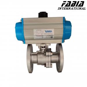 China FABIA Easy-To-Maintain Pneumatic Two-Piece Flanged Ball Valve wholesale