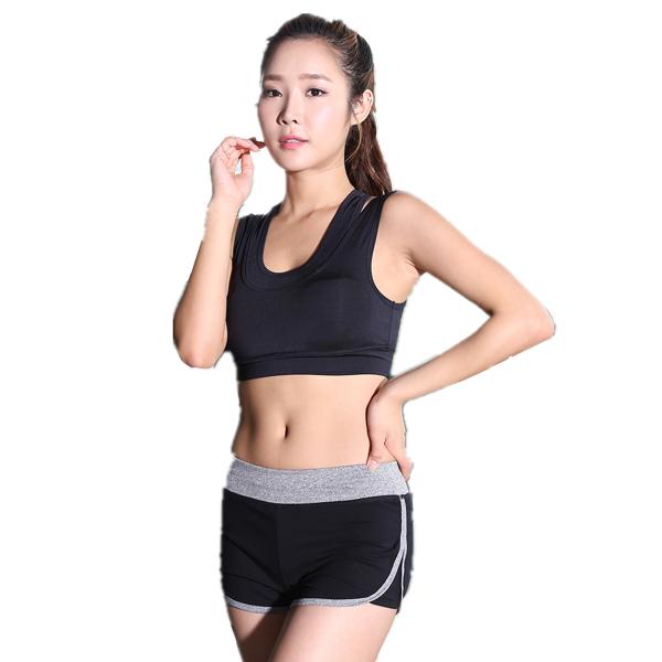 CPG Global 2017 Spring Summer Women's Raceback Stretched Breathable Black Sport Bra Yoga Workout Fitness Top W133