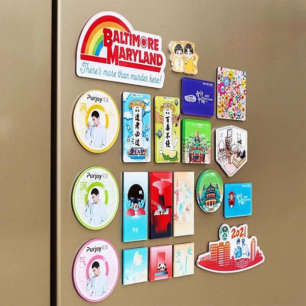 Custom Design 3D Metal Photo Fridge Magnet Tinplate Refrigerator Fridge Magnets