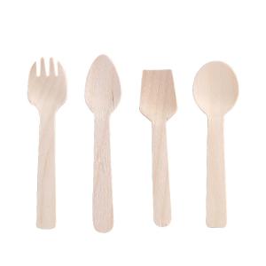 Biodegradable Wooden Disposable Cutlery Set Grade AB for Dining