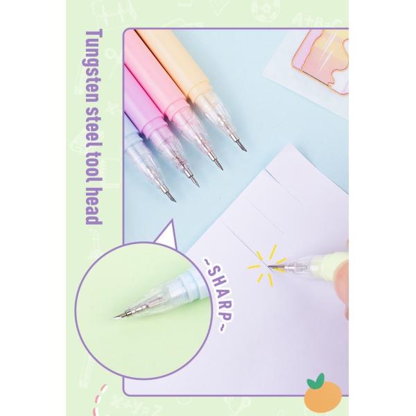 Plastic ABS TPR Handle ZEQUAN Multifunctional Dual Purpose Pen Cutter with Knife and Gel