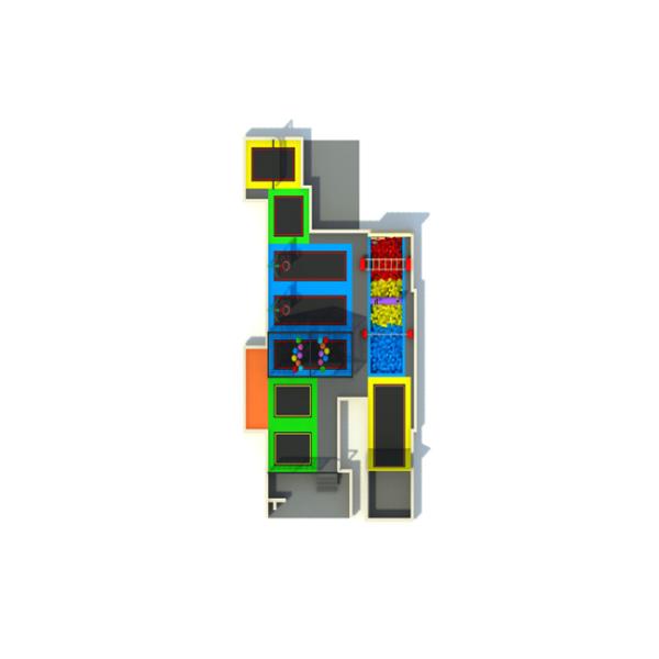 Shopping Mall Indoor Trampoline Equipment For 0-50 People Medium Size KP161009