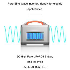Multifunction Pure Sine Wave Portable Power Station 700W 267*220*170mm