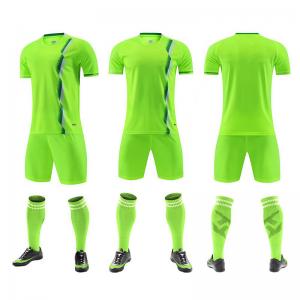 China Polyester Breathable Football Team Kits , Durable Custom Sublimation Soccer Jersey wholesale