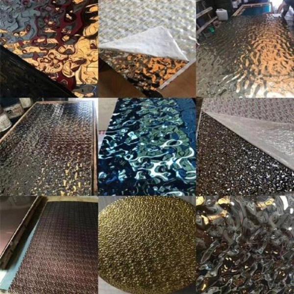 Laser Film Protect 201 304 316L Stainless Steel Water Ripple Sheet / Water Wave SS Sheet