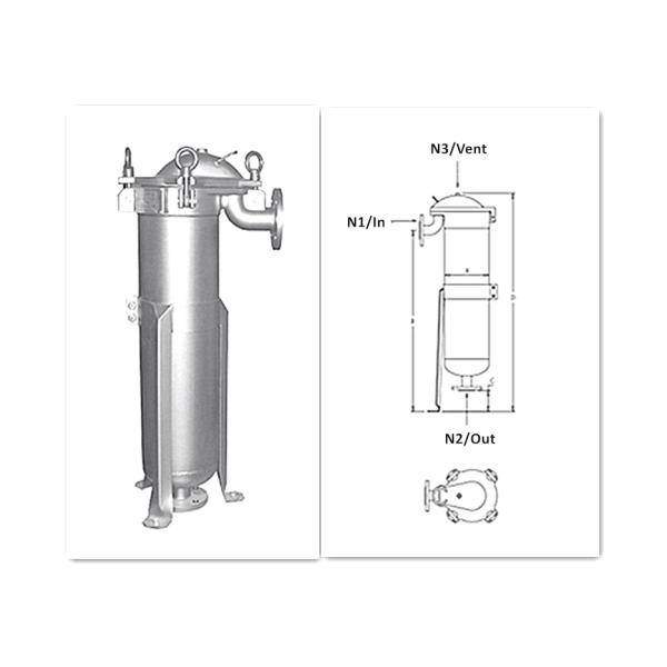 Stainless Steel 304/316 Plate-type Single Bag Filter Filtering Impurities with Ease