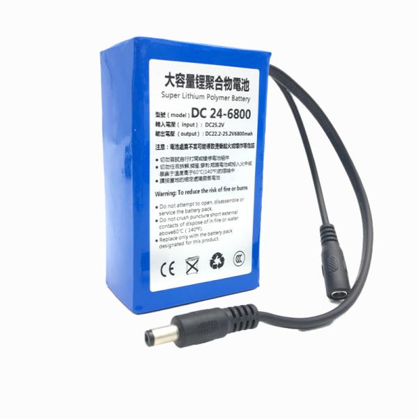 MSDS 24V 6.8A Polymer Lithium Battery Pack For Medical Equipment