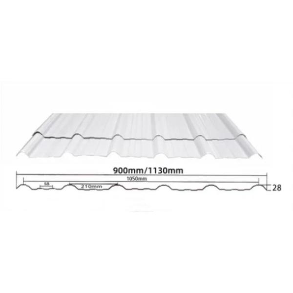 1070mm Lightweight Plastic Roofing Sheets Heat Insulation UPVC High Pit Tile