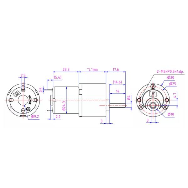 Medical Equipment Motor 3V ~ 24V 2.6W 12000RPM For Electric Door Lock
