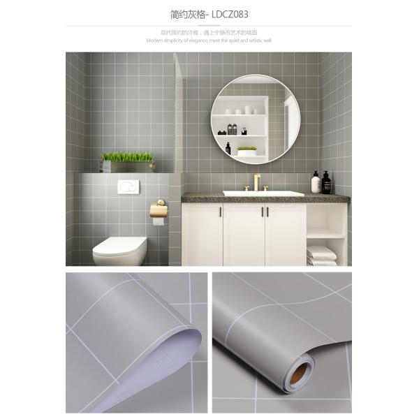 Ceramic Tile Mosaic PVC Self-Adhesive 3D Wallpaper for Bathroom Removable Kitchen Wallpaper
