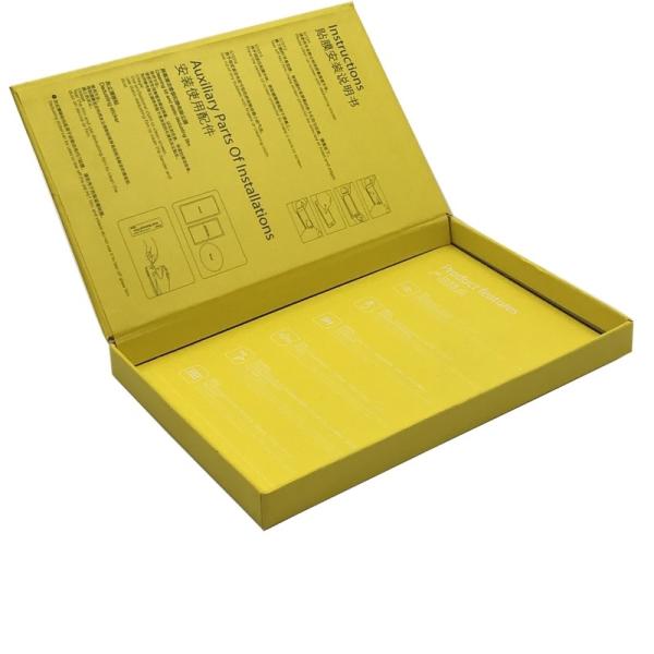 Wholesale Custom logo printed tempered glass phone screen protector paper boxes packaging box with hook