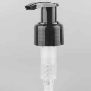 China Cosmetic Pressing Liquid Dispenser Pump Hand , Light Touch Black Lotion Pump wholesale
