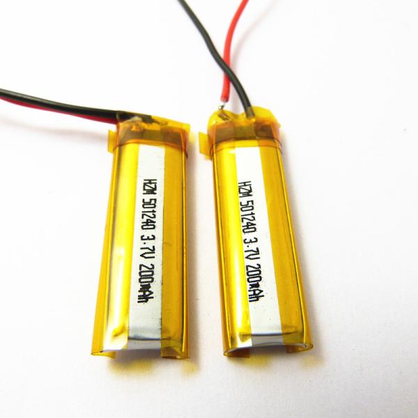 501240 3.7 V 200mah Lipo Battery , GPS Tracking Device Wearable Device Battery