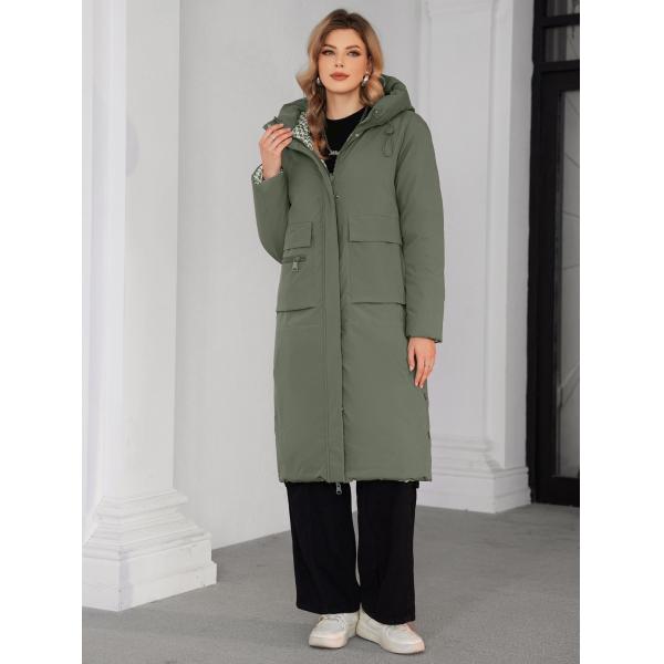 104cm 106cm 108cm 110cm Waterproof Down Coat Women'S Water Resistant Puffer Jacket