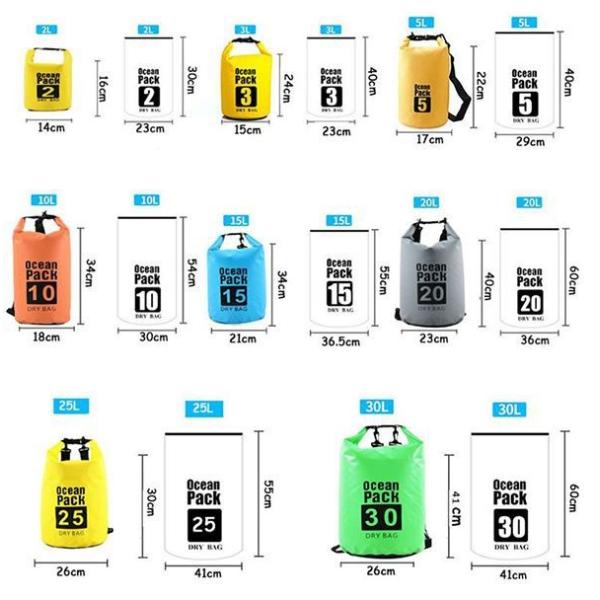 Dry Bag, Waterproof Floating Backpack 5L/10L/20L/30L/40L, Waterproof Phone Case for Kayking, Boating, Kayaking