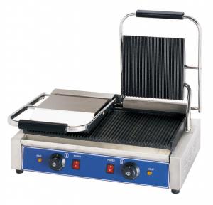 China Electric Restaurant Cooking Equipment Double Contact Grill Griddle Sandwich Press Grill wholesale