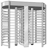 China Dual Channel Security Turnstile Security Revolving Doors Rust Proof 120 Degree on sale