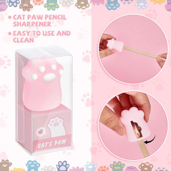 Cat Paw Pencil Sharpener Manual Gift Mini Silicone Stationery For Kids Kawaii School Office Supplies